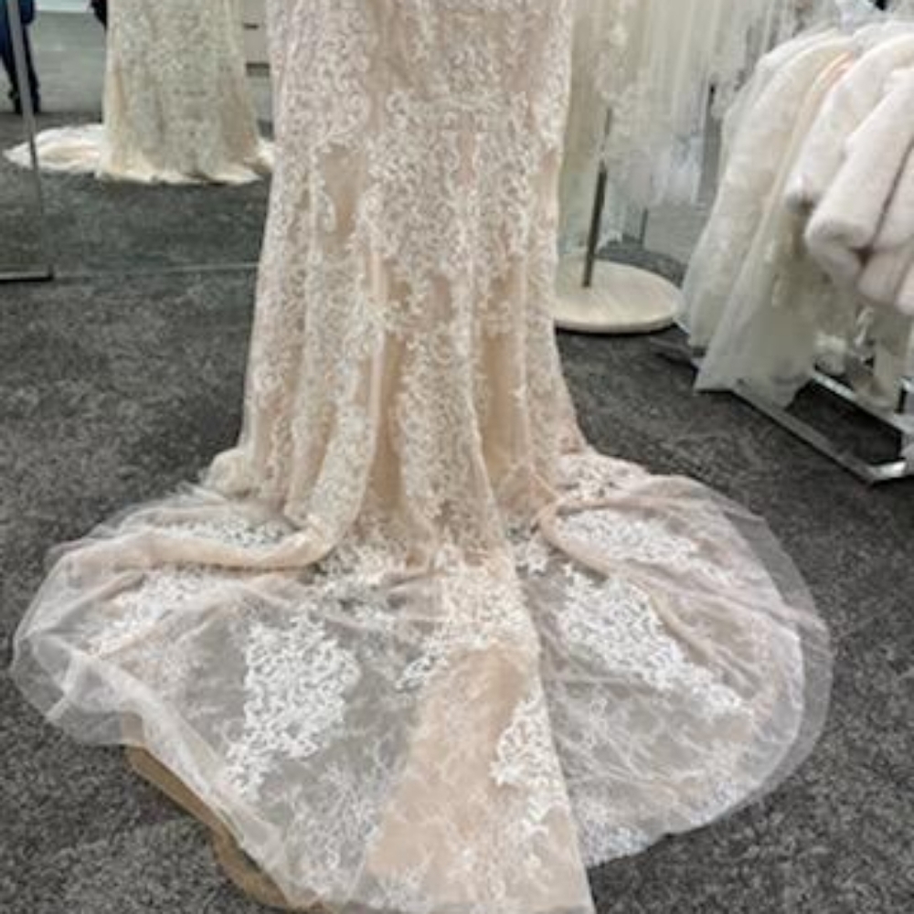 Cap Sleeve V-Neck Plus Size Wedding Dress